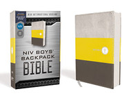 NIV Boys' Backpack Bible Compact athersoft Yellow/Gray Red