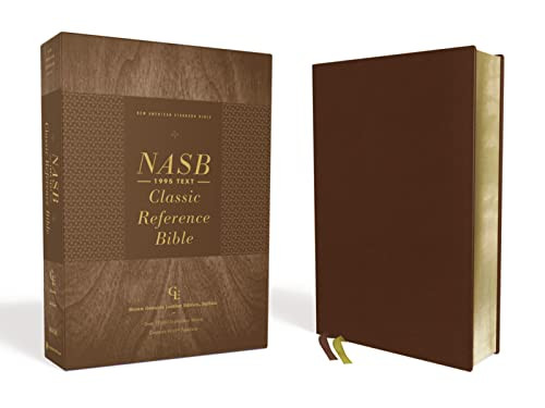 NASB Classic Reference Bible Genuine Leather Buffalo Brown