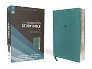 NIV Foundation Study Bible Leathersoft Teal Red Letter