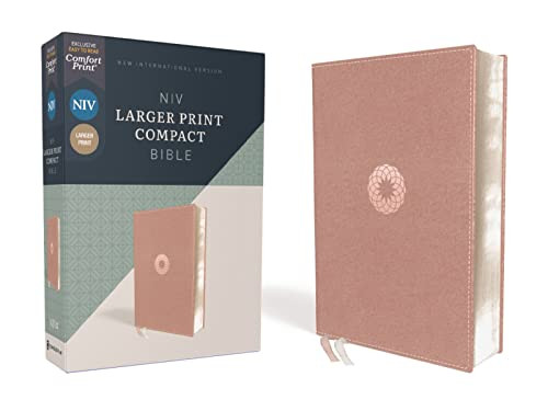 NIV Larger Print Compact Bible Leathersoft Pink Red Letter Comfort Print