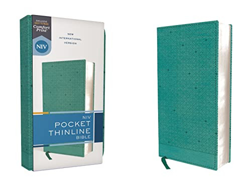 NIV Pocket Thinline Bible Leathersoft Teal Red Letter Comfort Print
