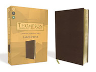 KJV Thompson Chain-Reference Bible Large Print Leathersoft Brown Red Letter