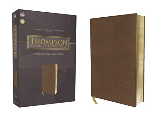 NASB Thompson Chain-Reference Bible Leathersoft Brown Red Letter 1977 Text