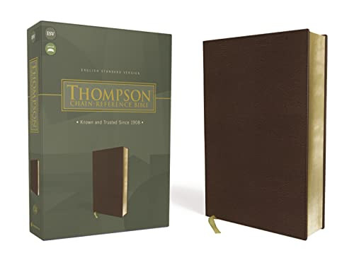 ESV Thompson Chain-Reference Bible Leathersoft Brown Red Letter