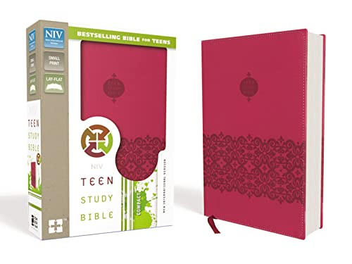 NIV Teen Study Bible Compact Leathersoft Pink