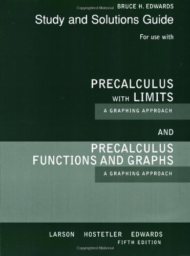Precalculus With Limits A Graphing Approach Study And Solutions Guide