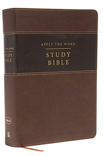 NKJV Apply the Word Study Bible Large Print Leathersoft Brown