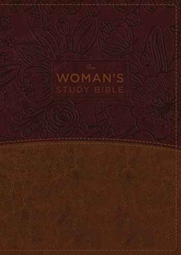 NKJV Woman's Study Bible Leathersoft Brown/Burgundy Red