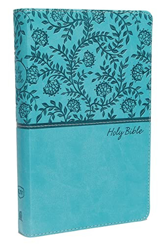 KJV Deluxe Gift Bible Leathersoft Teal Red Letter Comfort Print