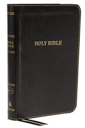 KJV Thinline Bible Compact Leathersoft Black Red Letter Comfort Print