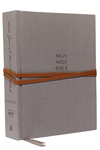 NKJV Journal the Word Bible Cloth over Board Gray Red Letter Comfort Print