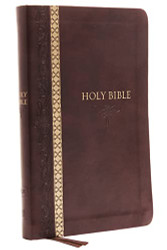KJV Thinline Bible Leathersoft Brown Thumb Indexed Red Letter Comfort Print