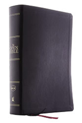NKJV Open Bible Leathersoft Black Thumb Indexed Red Letter Comfort Print