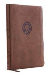 KJV Thinline Bible Youth Edition Leathersoft Brown Red Letter Comfort Print