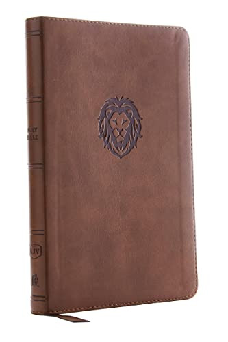 KJV Thinline Bible Youth Edition Leathersoft Brown Red Letter Comfort Print