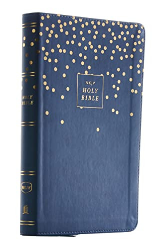 NKJV Thinline Bible Youth Edition Leathersoft Blue Red Letter Comfort Print