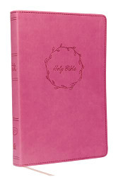 KJV Value Thinline Bible Large Print Leathersoft Pink Red
