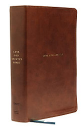 NET Love God Greatly Bible Leathersoft Brown Comfort Print