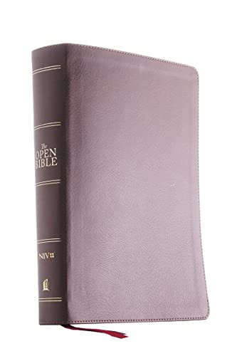 NIV Open Bible Leathersoft Brown Red Letter Comfort Print