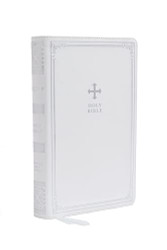 NRSV Catholic Bible Gift Edition Leathersoft White Comfort Print: Holy Bible