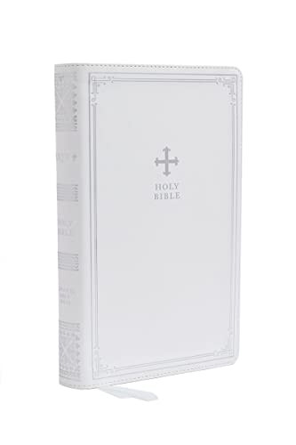 NRSV Catholic Bible Gift Edition Leathersoft White Comfort Print: Holy Bible