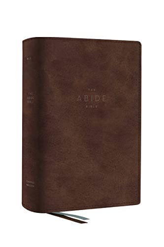 NET Abide Bible Leathersoft Brown Comfort Print: Holy Bible