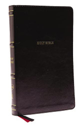 NKJV Thinline Bible Leathersoft Black Thumb Indexed Red Letter Comfort Print