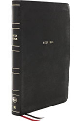 NKJV Thinline Bible Large Print Leathersoft Black Red Letter Comfort Print