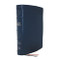 NKJV Single-Column Reference Bible Genuine Leather Blue Comfort Print