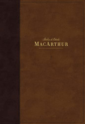 NBLA Biblia de Estudio MacArthur Leathersoft Cafe Interior a dos colores