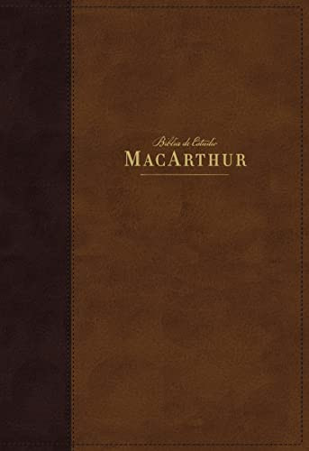 NBLA Biblia de Estudio MacArthur Leathersoft Cafe Interior a dos colores