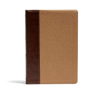 KJV Rainbow Study Bible Brown/Tan LeatherTouch Black Letter