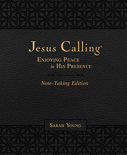 Jesus Calling Note-Taking Edition Leathersoft Black with full Scriptures