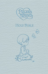 ICB Precious Moments Holy Bible Leathersoft Blue