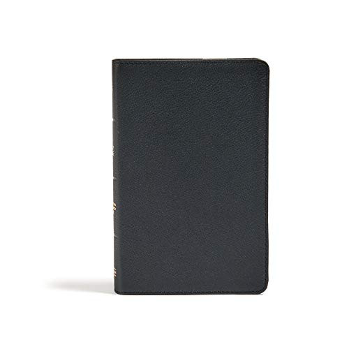 CSB Personal Size Bible Black Genuine Leather