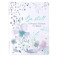 Be Still A Prayer Journal For Women Teal Floral Faux Leather