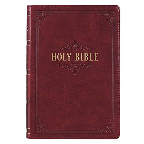 KJV Holy Bible Giant Print Full-Size Burgundy Faux Leather