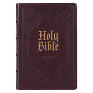 KJV Holy Bible Giant Print Full-Size Antiqued Bron Faux Leather