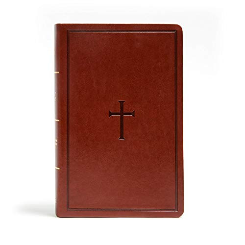 CSB Large Print Personal Size Reference Bible Brown LeatherTouch