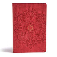 CSB Essential Teen Study Bible Red Flower Cork LeatherTouch
