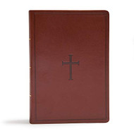 CSB Super Giant Print Reference Bible Brown LeatherTouch