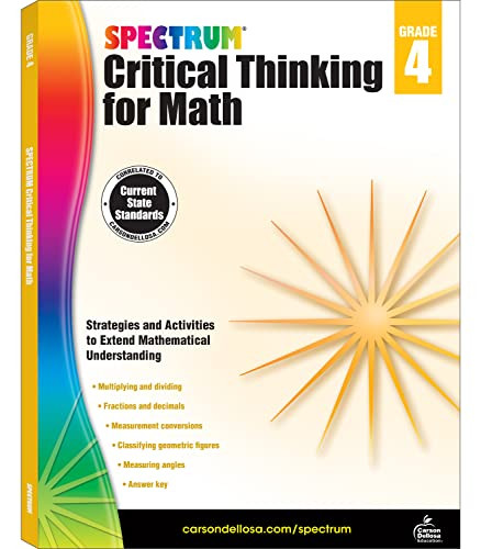 Spectrum 4th Grade Critical Thinking Math Workbooks