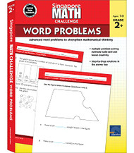 Singapore Math Challenge Word Problems Workbook 2nd-5th Grade 352pgs