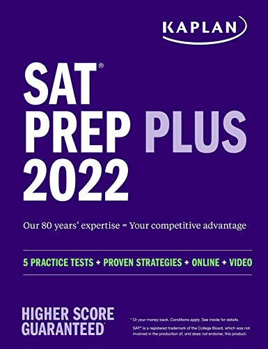 SAT Prep Plus 2022: 5 Practice Tests + Video