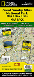 Great Smoky Mountains Day Hikes & National Park Map Map Pack Bundle
