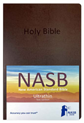 NASB Ultrathin Text Bible Brown Softcover 2020 text