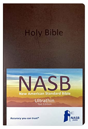 NASB Ultrathin Text Bible Brown Softcover 2020 text