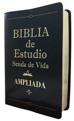 Biblia De Estudio Senda de Vida Ampliada De Piel Negro Con Index RVR 1960