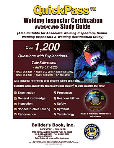 Certified Welding Inspector AWS/CWI QuickPass Study Guide based on AWS D1.1 2020