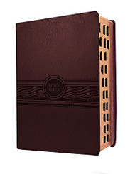 MEV Bible Personal Size Large Print Cherry Brown Indexed: Modern English Version